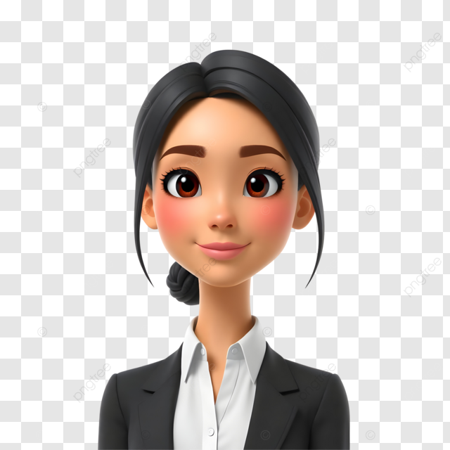 pngtree businesswoman wearing suit in 3d cartoon style png image 15967078 Đội ngũ nhân sự